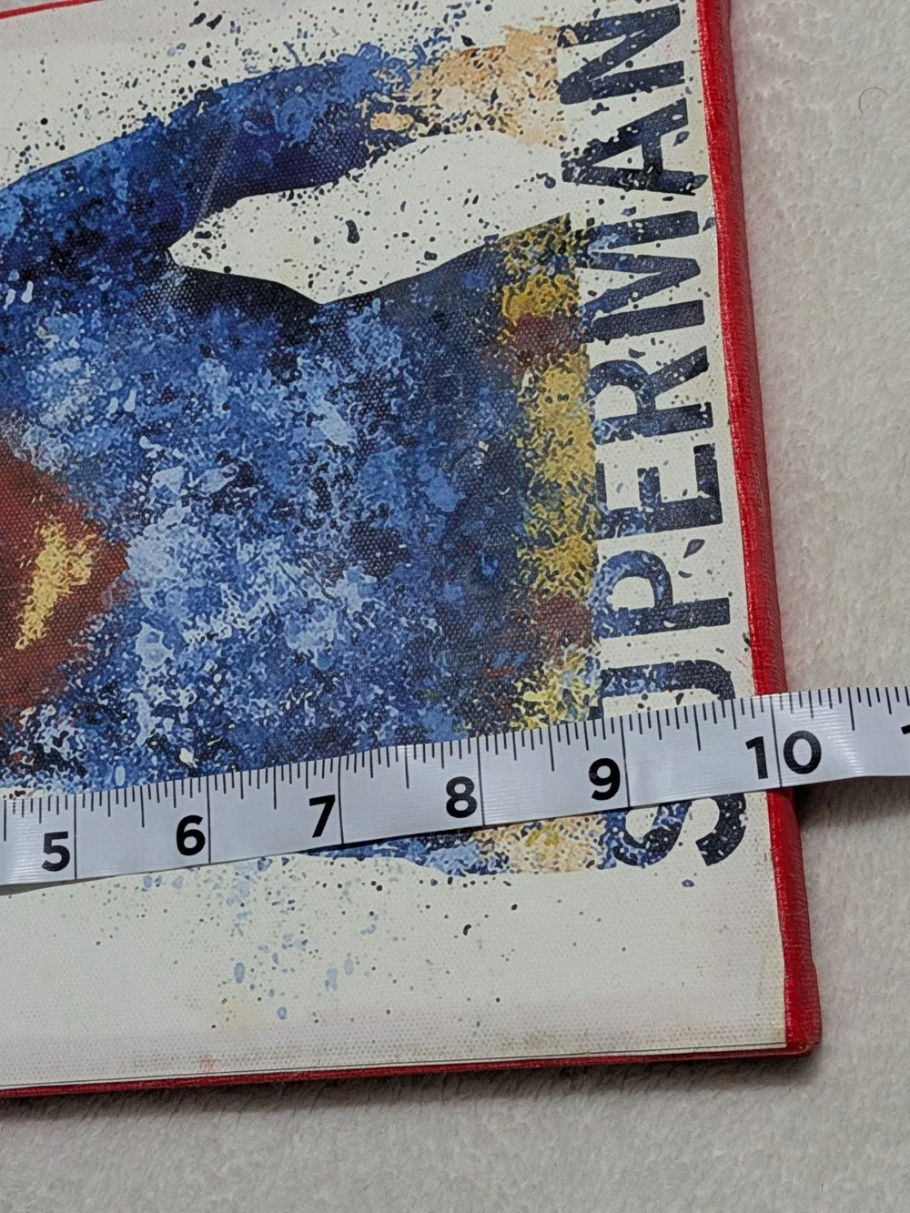 Superman: Handmade Decoupage Superman Watercolor Style Canvas Wall Art 8x10